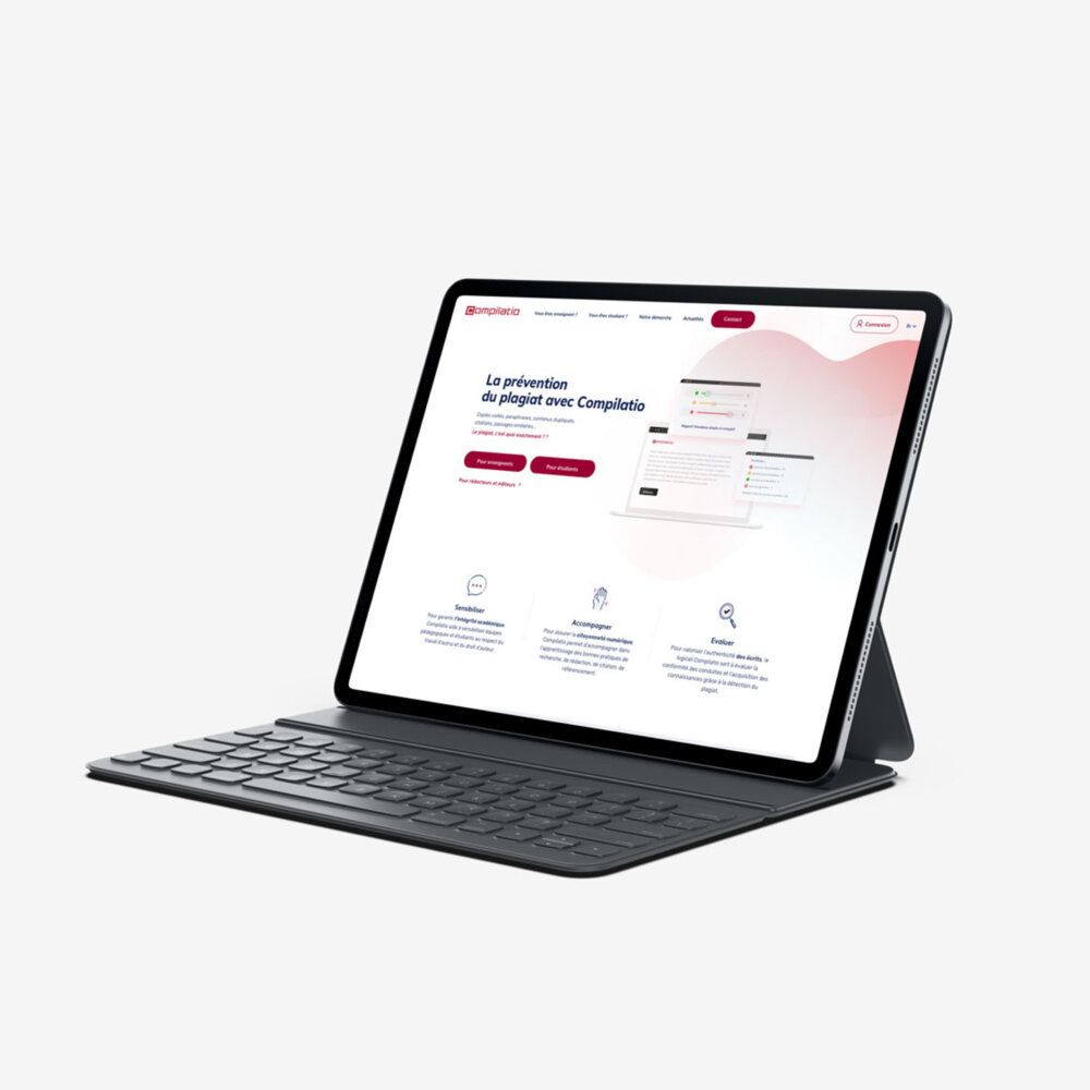 réalisation web pour le site internet de Compilato sur téléphone