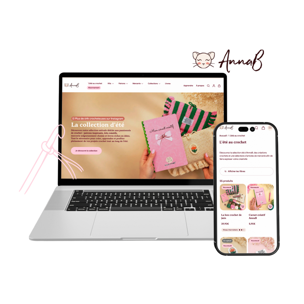 Refonte e-commerce Shopify pour AnnaB Crochet