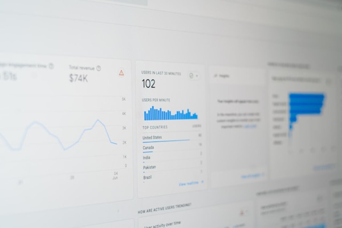 fenêtre google analytics affichant des données