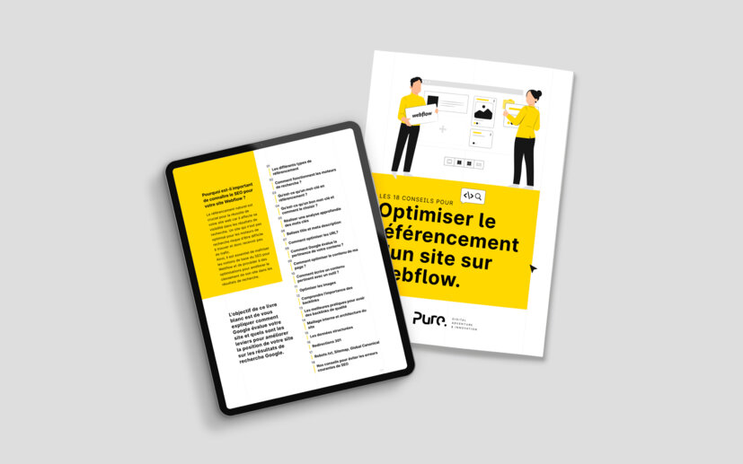 mock up livre blanc optimiser le référencement sur votre site webflow