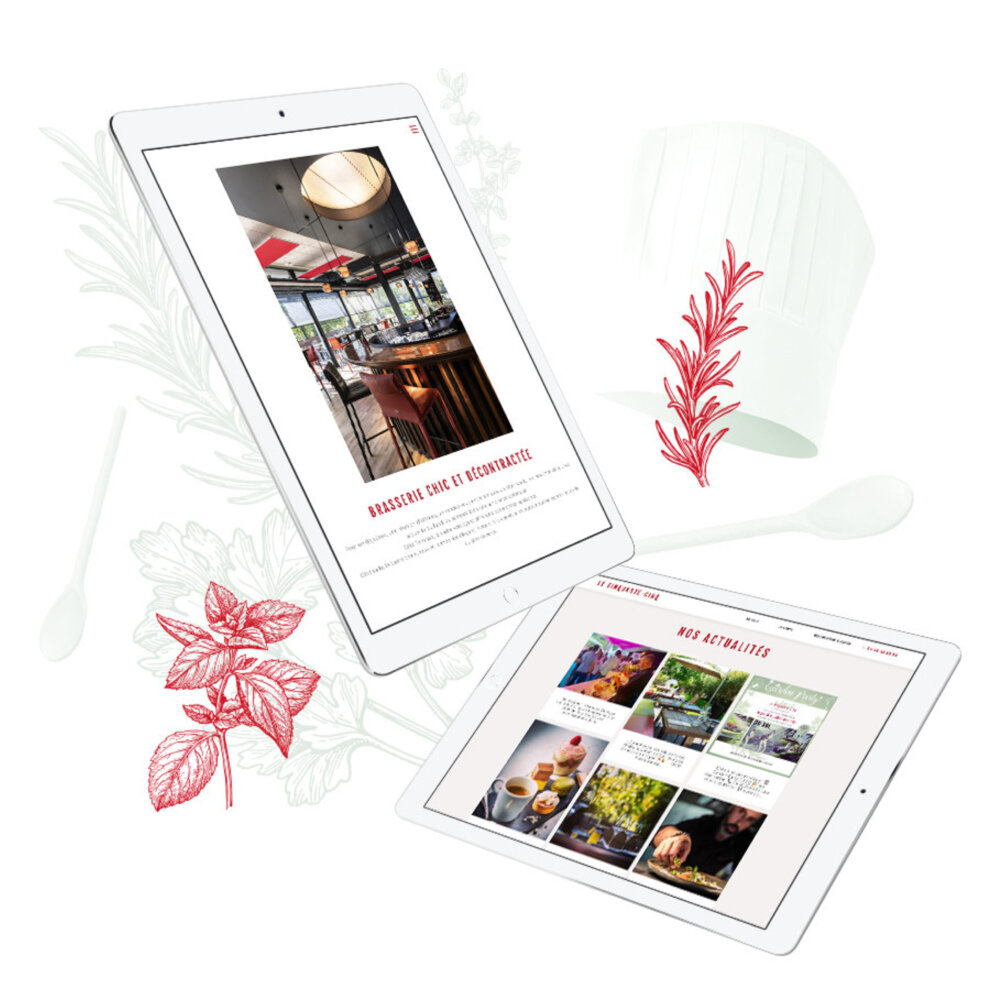 réalisation web du site internet Le Cinquante-Cinq sur tablette