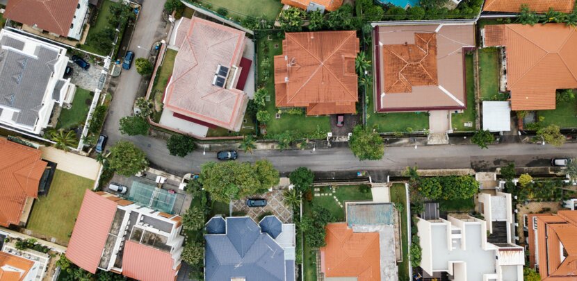 projet immobilier photo image vue du haut