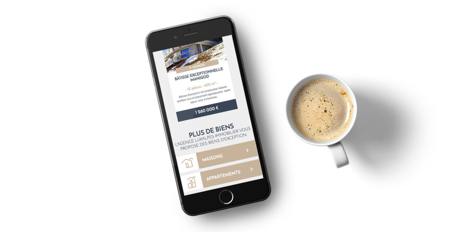 réalisation web du site internet Le Cinquante-Cinq sur téléphone et tablette