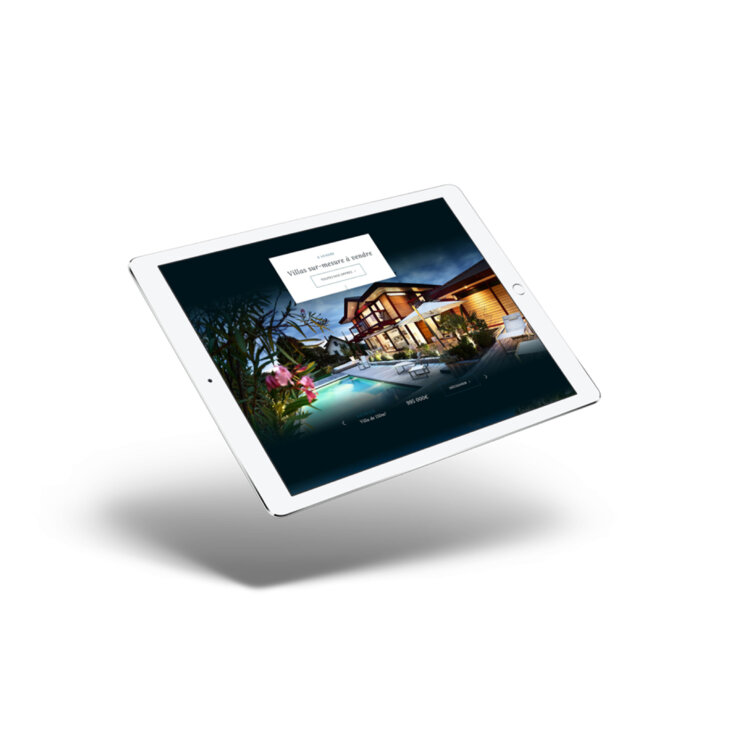 réalisation web du site internet AXE&D  sur ordinateur