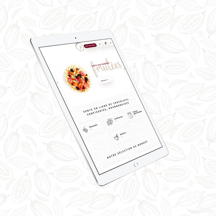 mock up du site internet de La Fabric' de Chloé sur pc et tablette