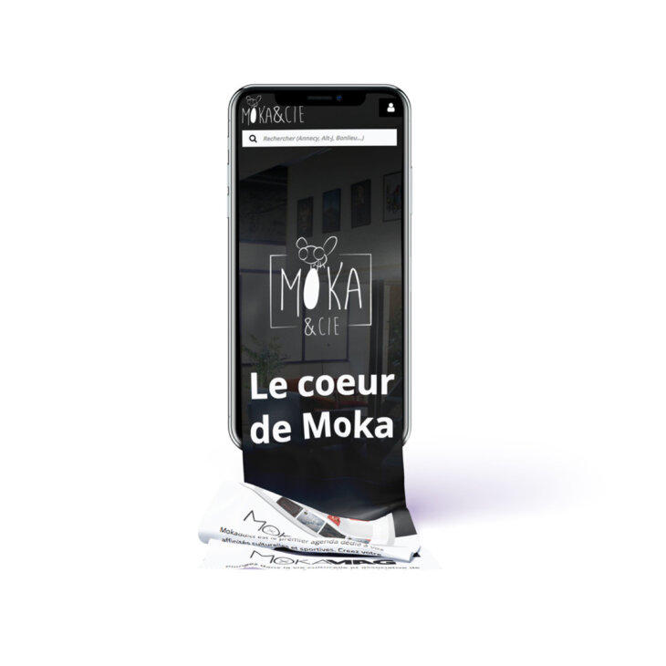 réalisation web du site internet de MOKKADICT sur tablette